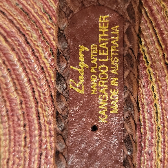 Badgery Brown Kangaroo Leather Belt Made in Australia - Picture 5 of 6